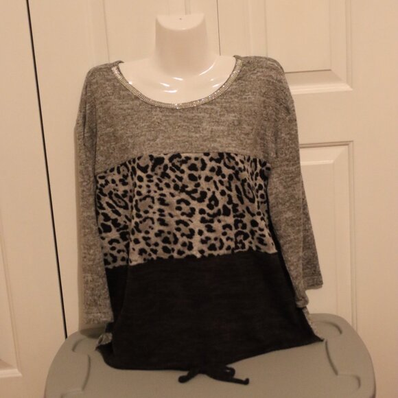 Vintage Rose Sweater Size XL Bling, Animal print - Picture 11 of 15